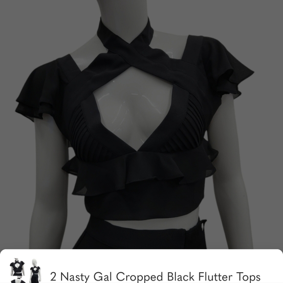 Nasty Gal Fluttered Crop Top - Picture 4 of 4